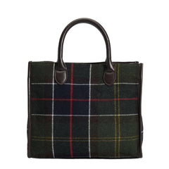 Barbour Womens Barrhill Tartan Tote Bag Classic Tartan Olive - Parasol Store