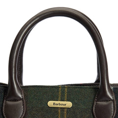 Barbour Womens Barrhill Tartan Tote Bag Classic Tartan Olive - Parasol Store