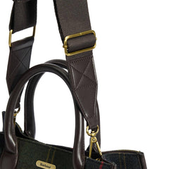 Barbour Womens Barrhill Tartan Tote Bag Classic Tartan Olive - Parasol Store