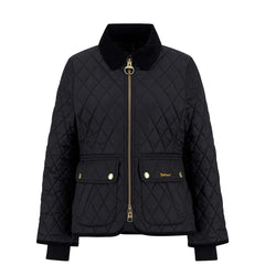 Barbour Womens Beadnell Fitted Quilted Jacket Black/Classic - Parasol Store