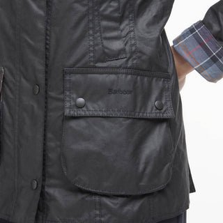 Barbour Womens Beadnell Wax Jacket Black - Parasol Store