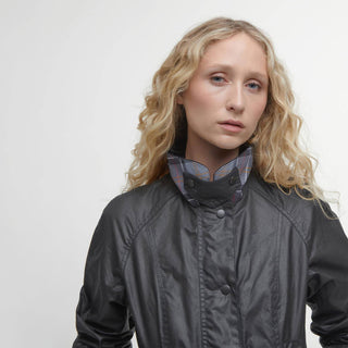 Barbour Womens Beadnell Wax Jacket Black - Parasol Store