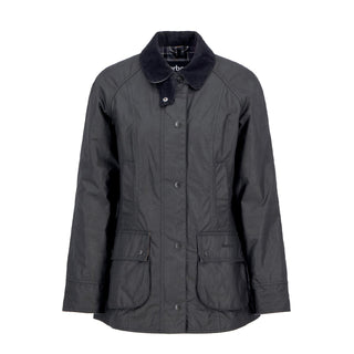 Barbour Womens Beadnell Wax Jacket Black - Parasol Store