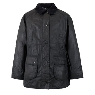 Barbour Womens Beadnell Wax Jacket Black - Parasol Store