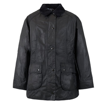 Barbour Womens Beadnell Wax Jacket Black - Parasol Store