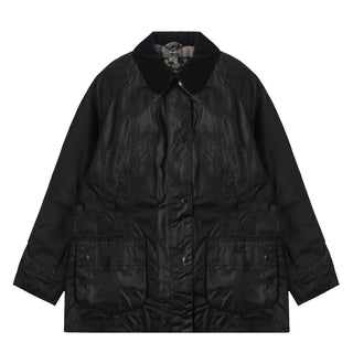 Barbour Womens Beadnell Wax Jacket Black - Parasol Store