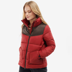 Barbour Womens Belford Quilted Jacket Dark Red / Mahogany Dress - Parasol Store