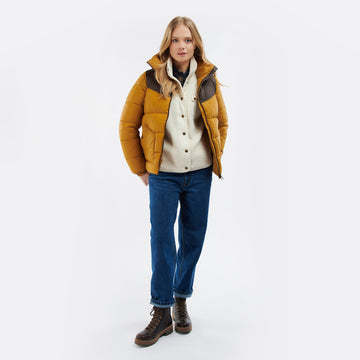 Barbour Womens Belford Quilted Jacket Dijon / Mahogany Ancient - Parasol Store