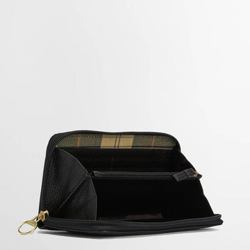 Barbour Womens Birch Leather Matinee Purse Black - Parasol Store