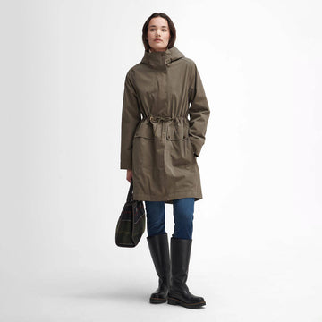 Barbour Womens Bowlees Waterproof Jacket Winter Moss / Classic - Parasol Store