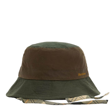 Barbour Womens Brackley Waxed Bucket Hat Fern/Beech - Parasol Store