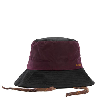 Barbour Womens Brackley Waxed Bucket Hat Merlot/Black
