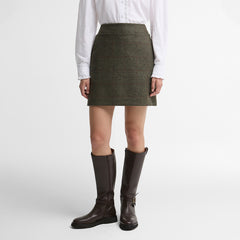 Barbour Womens Browning Skirt Olive Prince Of Wales