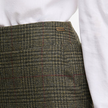 Barbour Womens Browning Skirt Olive Prince Of Wales