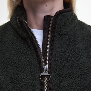 Barbour Womens Burford Fleece Gilet Olive/Classic - Parasol Store