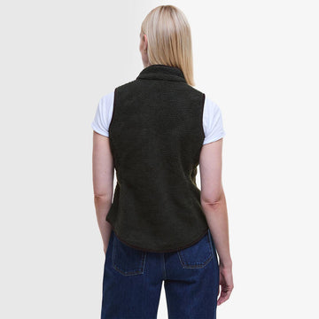 Barbour Womens Burford Fleece Gilet Olive/Classic - Parasol Store