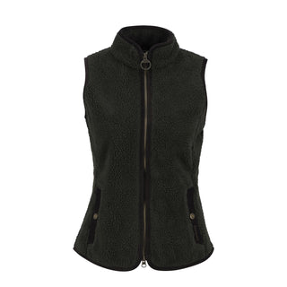 Barbour Womens Burford Fleece Gilet Olive/Classic - Parasol Store