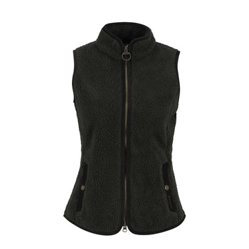 Barbour Womens Burford Fleece Gilet Olive/Classic - Parasol Store