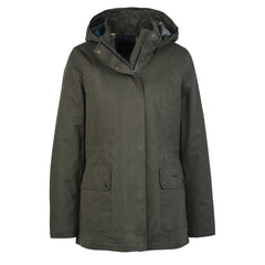 Barbour Womens Buttercup Waterproof Jacket Olive / Classic - Parasol Store