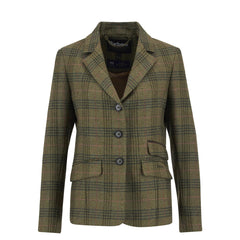 Barbour Womens Carlby Tailored Wool Blazer Arabesque/Brown - Parasol Store