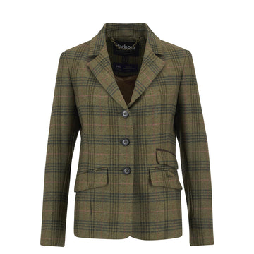 Barbour Womens Carlby Tailored Wool Blazer Arabesque/Brown