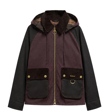 Barbour Womens Carville Wax Jacket Rustic / Bordeaux / Muted