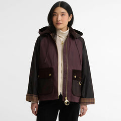 Barbour Womens Carville Wax Jacket Rustic / Bordeaux / Muted