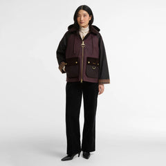 Barbour Womens Carville Wax Jacket Rustic / Bordeaux / Muted