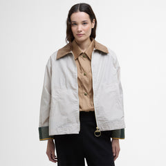 Barbour Womens Catlin Showerproof Jacket Oatmeal/Ancient Tartan - Parasol Store