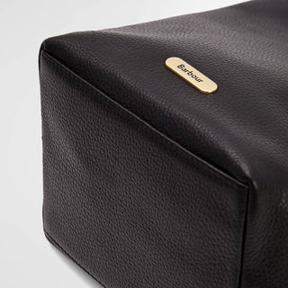 Barbour Womens Cedar Leather Bucket Bag Black - Parasol Store