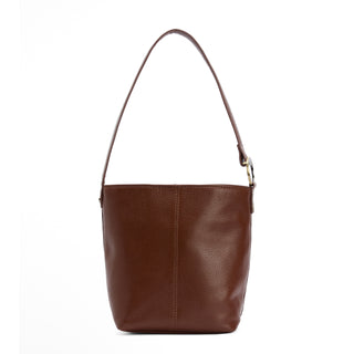 Barbour Womens Cedar Leather Bucket Bag Brown - Parasol Store