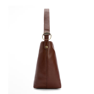 Barbour Womens Cedar Leather Bucket Bag Brown - Parasol Store