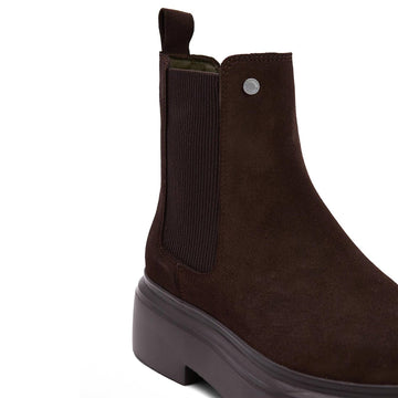 Barbour Womens Celina Chelsea Boots Espresso Suede - Parasol Store