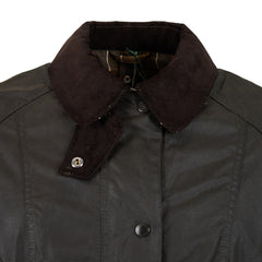 Barbour Womens Classic Beadnell Wax Jacket Olive - Parasol Store