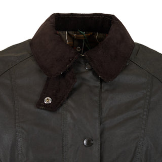 Barbour Womens Classic Beadnell Wax Jacket Olive - Parasol Store