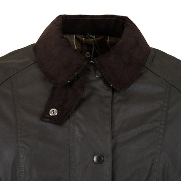 Barbour Womens Classic Beadnell Wax Jacket Olive - Parasol Store