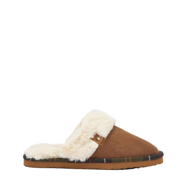 Barbour Womens Claudia Mule Slipper Camel - Parasol Store
