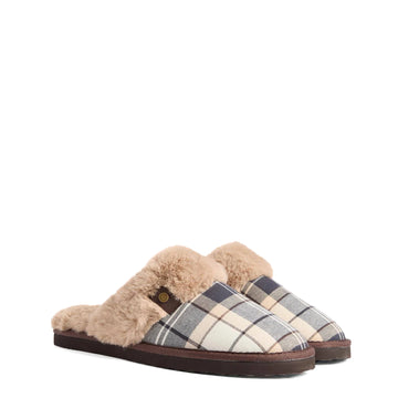 Barbour Womens Claudia Tartan Slipper Light Birchwood Dress Tartan