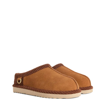 Barbour Womens Corbridge Slipper Tan Suede