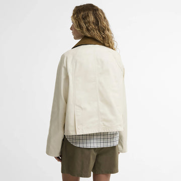 Barbour Womens Cropped Beadnell Casual Jacket Light Pearl / Dress / Beige