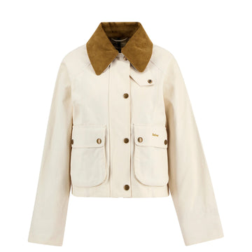 Barbour Womens Cropped Beadnell Casual Jacket Light Pearl / Dress / Beige
