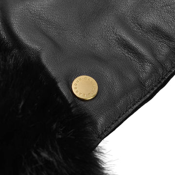 Barbour Womens Daniella Leather Mittens Black