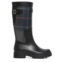 Barbour Womens Dena Tall Wellington Black / Shadow Tartan