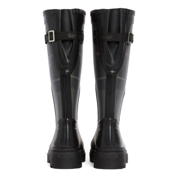 Barbour Womens Dena Tall Wellington Black / Shadow Tartan