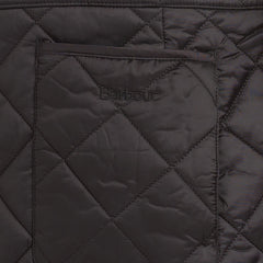 Barbour Womens Deveron Quilted Jacket Black / Olive - Parasol Store