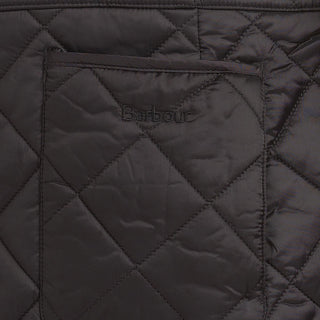 Barbour Womens Deveron Quilted Jacket Black / Olive - Parasol Store