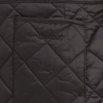 Barbour Womens Deveron Quilted Jacket Black / Olive - Parasol Store