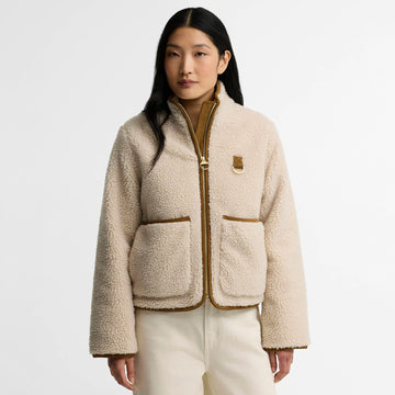 Barbour Womens Elenora Casual Fleece Jacket Ecru