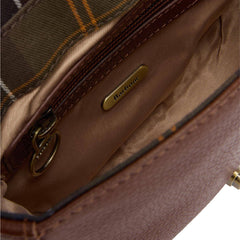 Barbour Womens Elm Leather Crossbody Bag Brown - Parasol Store