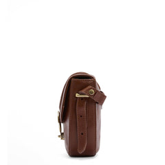 Barbour Womens Elm Leather Crossbody Bag Brown - Parasol Store